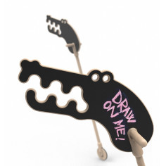 Crocodile toy on a stick