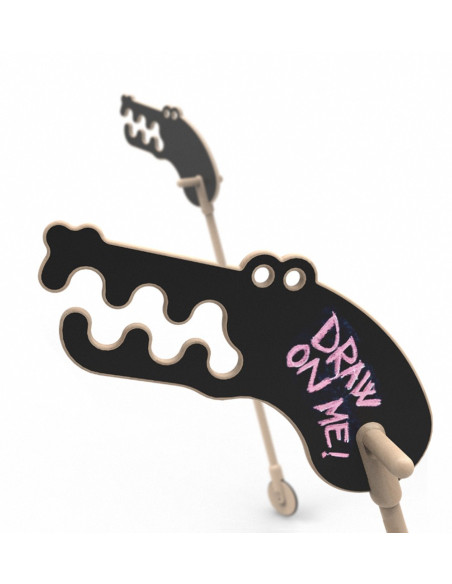 Crocodile toy on a stick