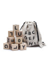 Black Wooden Alphabet Blocks