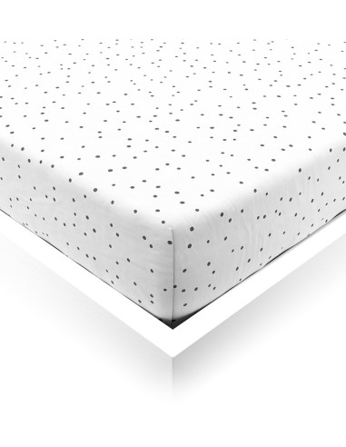 Black Confetti Toddler Fitted Sheet