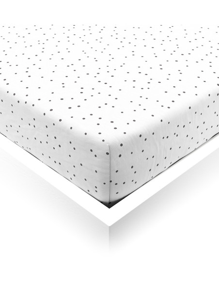 Black Confetti Toddler Fitted Sheet
