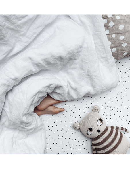 Black Confetti Toddler Fitted Sheet