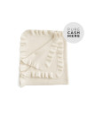FRILL CASHMERE baby blanket - CREAM