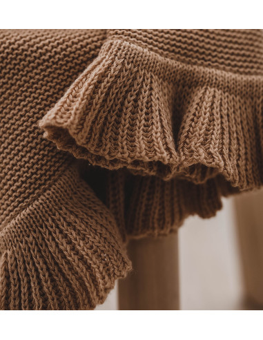 FRILL baby blanket - MOCHA