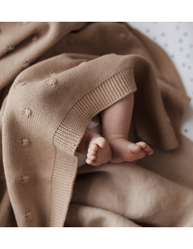 Popcorn Baby Blanket - Mocha