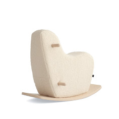 FURRY ROCKING HORSE - ivory