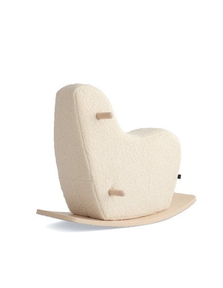 FURRY ROCKING HORSE - ivory