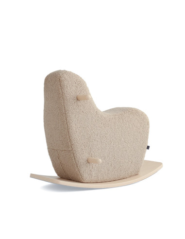FURRY ROCKING HORSE - warm grey