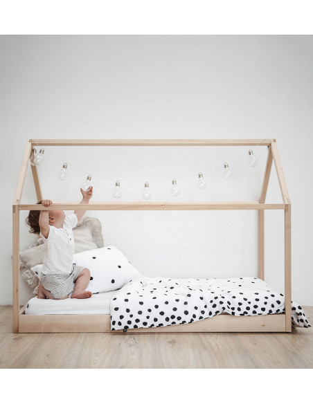 Wooden House Toddler Bed Frame