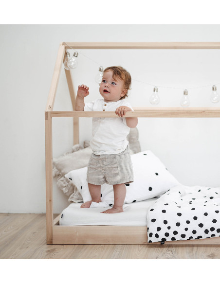 Wooden House Toddler Bed Frame