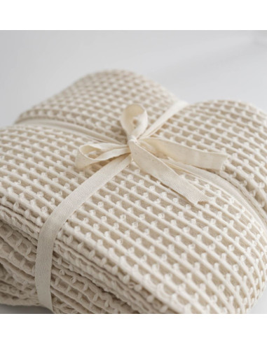 Waffle Bedspread - Cream