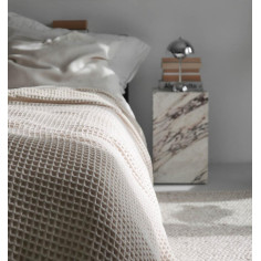 Waffle Bedspread - Cream 2