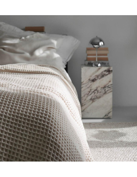 Waffle Bedspread - Cream