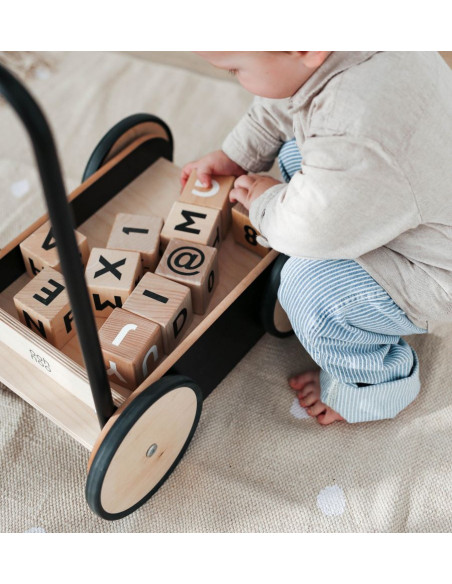 Wooden Baby Walker in Black