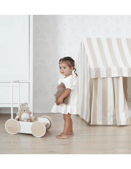 Wooden Baby Walker in White