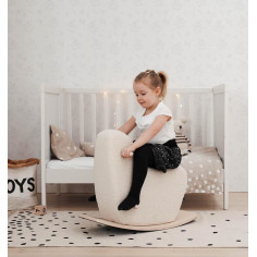 FURRY ROCKING HORSE - ivory 2