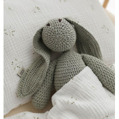 Crochet Cotton Bunny in Olive 2