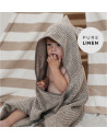 Hooded Baby Terry Bath Towel in Warm Grey