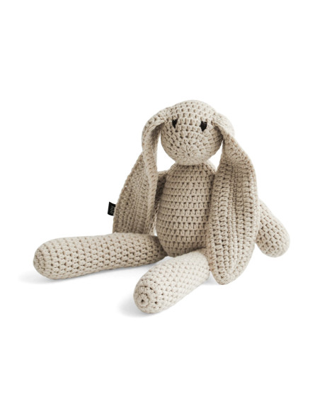 Crochet Cotton Bunny in Stone