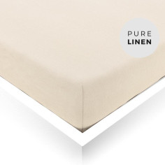 Vanilla Linen Fitted Sheet