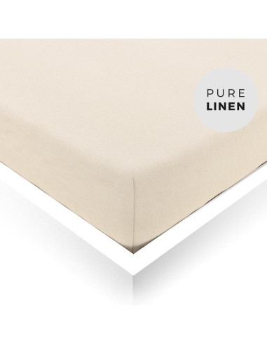 Vanilla Linen Fitted Sheet