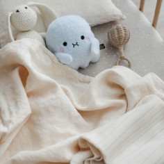 Baby lanena prevleka za vzglavnik Vanilla 2