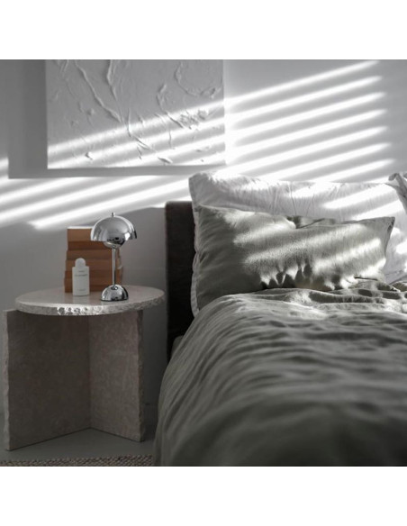 Olive Green Linen Duvet Cover