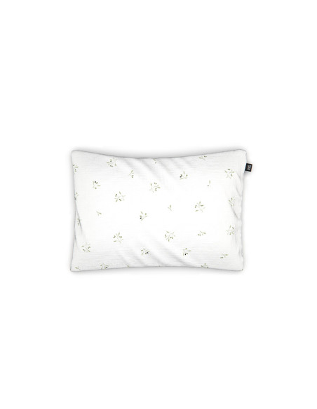 Olive tree muslin baby pillowcase