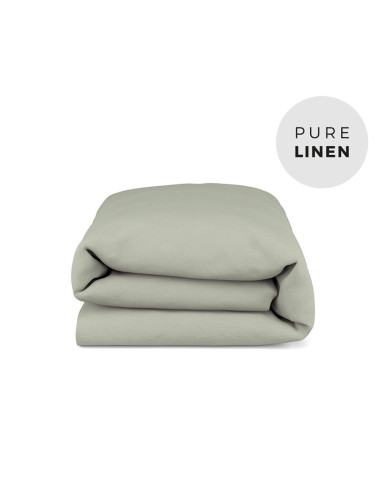 Olive Green Linen Duvet Cover