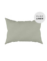 Olive Green Linen Pillowcase