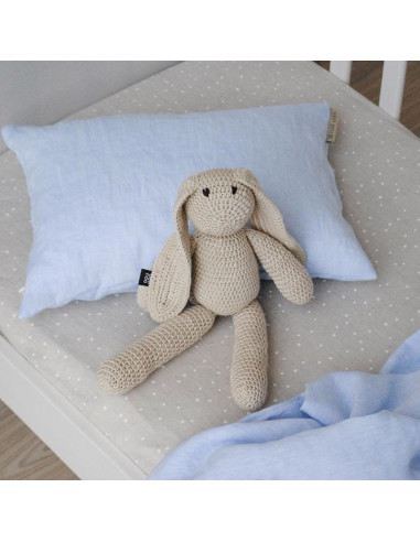 Soft Blue Linen Toddler Pillowcase