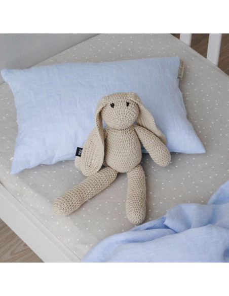 Soft Blue Linen Toddler Pillowcase