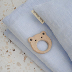 Baby lanena prevleka za odejo Soft Blue 2