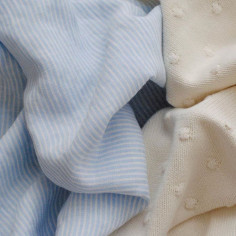 Summer Blues Linen Toddler Duvet Cover 2