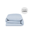 Soft Blue Linen Duvet Cover