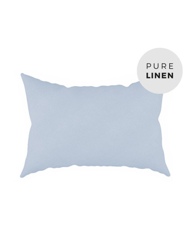 Soft Blue Linen Pillowcase