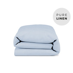 Soft Blue Linen Toddler Duvet Cover