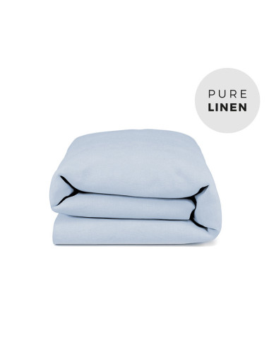 Soft Blue Linen Toddler Duvet Cover