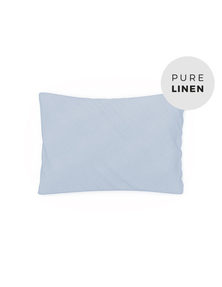 Soft Blue Linen Toddler Pillowcase