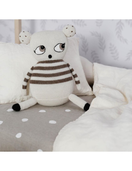 Buttons Linen Toddler Fitted Sheet