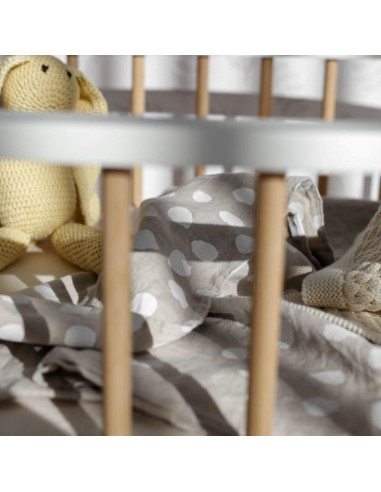 Buttons Linen Baby Duvet Cover