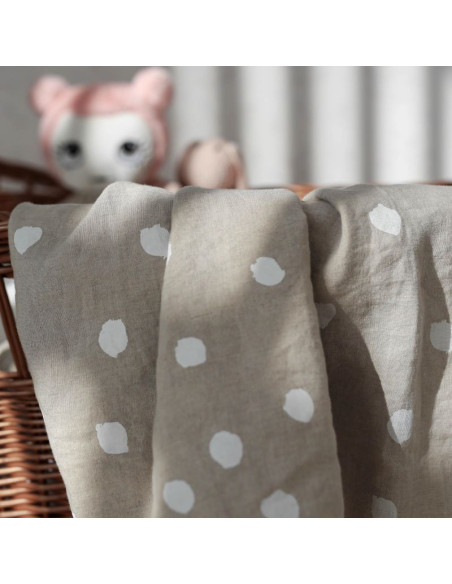 Buttons Linen Toddler Duvet Cover