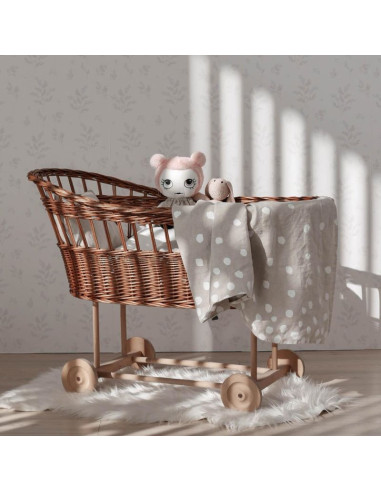 Buttons Linen Toddler Duvet Cover