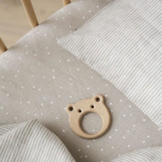 Stripes Linen Toddler Pillowcase 2