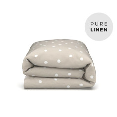 Buttons Linen Duvet Cover