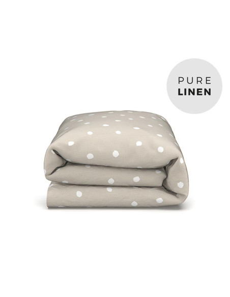 Buttons Linen Duvet Cover