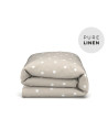 Buttons Linen Duvet Cover