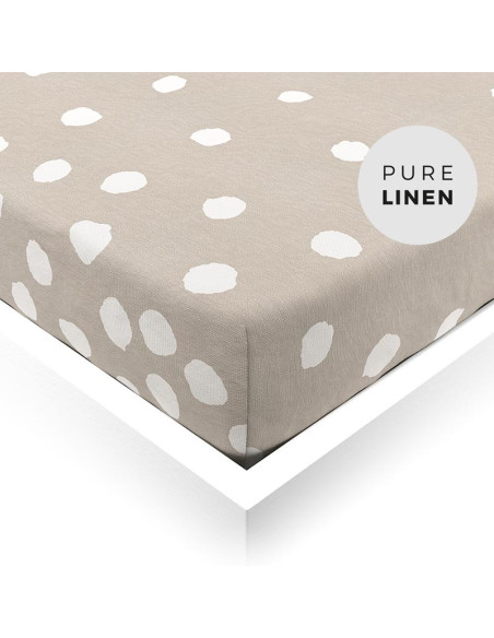 Buttons Linen Baby Fitted Sheet