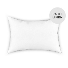 Pure White Linen Pillowcase