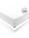 Pure White Linen Toddler Fitted Sheet